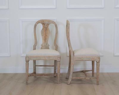 Pair of 19th Century Provincial Gustavian Chairs in Original Paint