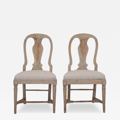 Pair of 19th Century Provincial Gustavian Chairs in Original Paint
