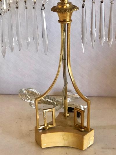 Pair of 19th Century Russian Neoclassical Gilded Bronze Table Lamp
