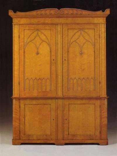 Pair of 19th Century Scandinavian Satin Birch Bookcases of Monumental Size