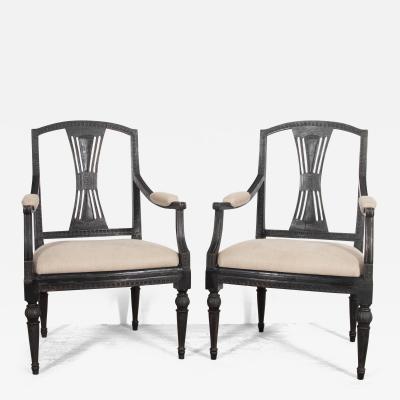 Pair of 19th Century Swedish Armchairs