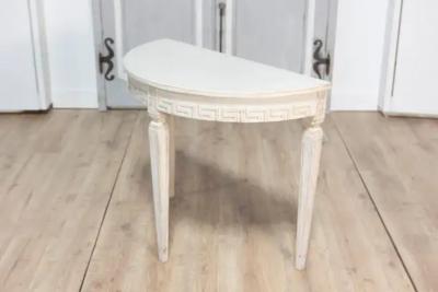 Pair of 19th Century Swedish Demi Lune Consoles