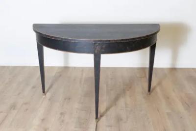 Pair of 19th Century Swedish Demi Lunes Circa 1800