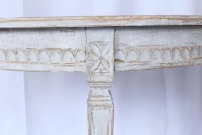Pair of 19th Century Swedish Gustavian Demilune Tables