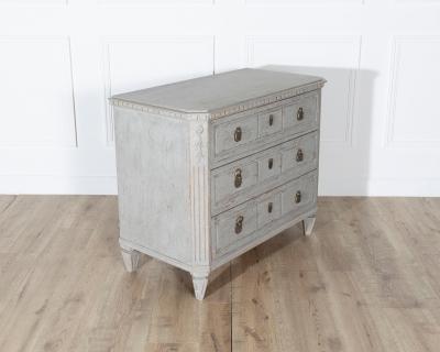 Pair of 19th Century Swedish Gustavian Painted Chests of Drawers