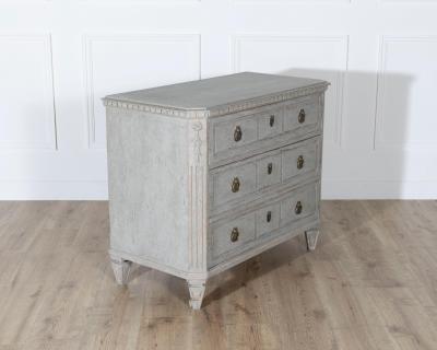 Pair of 19th Century Swedish Gustavian Painted Chests of Drawers