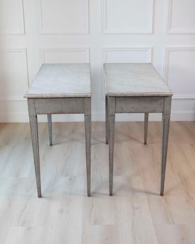 Pair of 19th Century Swedish Gustavian Painted Console Tables