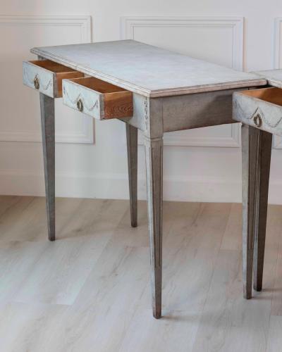 Pair of 19th Century Swedish Gustavian Painted Console Tables