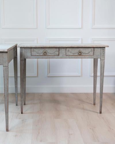 Pair of 19th Century Swedish Gustavian Painted Console Tables
