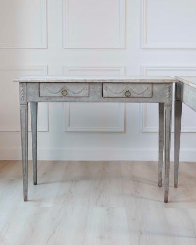 Pair of 19th Century Swedish Gustavian Painted Console Tables