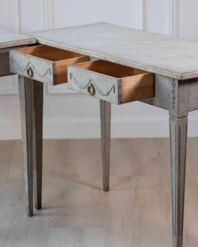 Pair of 19th Century Swedish Gustavian Painted Console Tables