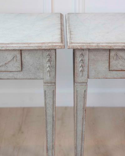 Pair of 19th Century Swedish Gustavian Painted Console Tables