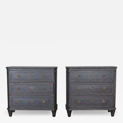 Pair of 19th Century Swedish Painted Chests of Drawers