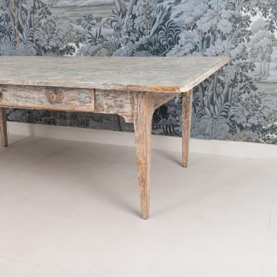 Pair of 19th c Italian Tables from a Convent in Original Paint