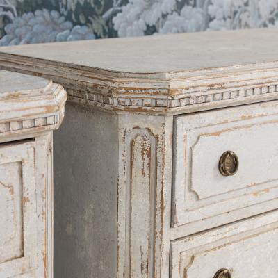Pair of 19th c Swedish Gustavian Painted Bedside Commodes
