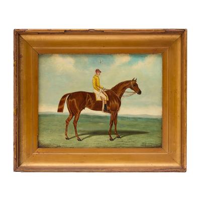 Pair of 19th century British equestrian oil paintings