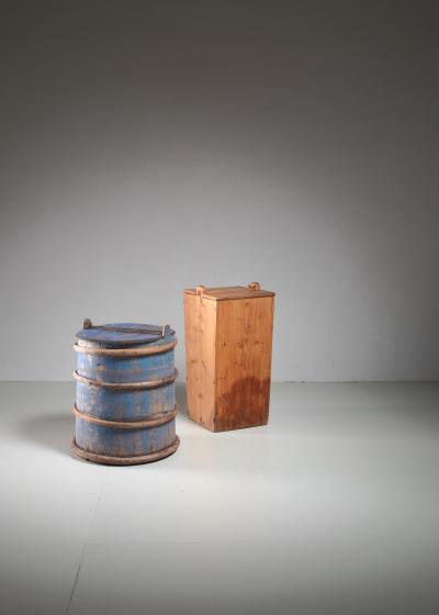 Pair of 19th century Folk art barrels from Sweden