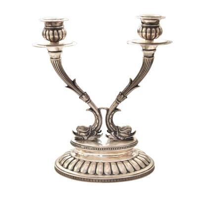 Pair of 19th century Italian Silver candlesticks