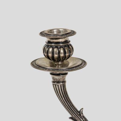 Pair of 19th century Italian Silver candlesticks