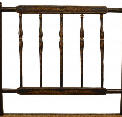 Pair of 2 American Federal Gold Stenciling Settees