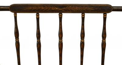 Pair of 2 American Federal Gold Stenciling Settees