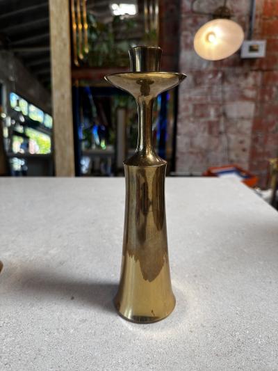 Pair of 2 Brass Candle Holders 1960