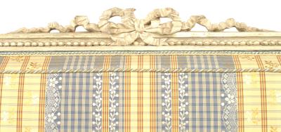 Pair of 2 French Louis XVI Striped Loveseats