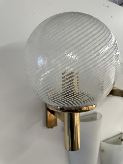 Pair of 2 Mid Century Italian Wall Sconces 1970s