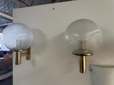 Pair of 2 Mid Century Italian Wall Sconces 1970s