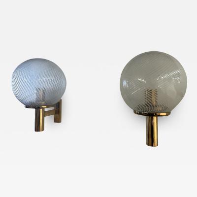 Pair of 2 Mid Century Italian Wall Sconces 1970s