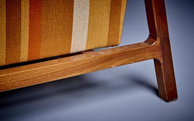 Pair of 2 Umberto Colombo Alberti Reggio Lounge Arm Chairs Orange Peach