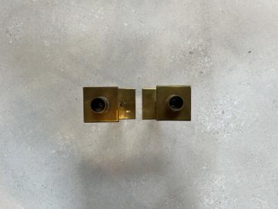 Pair of 2 Vintage Italian Decorative Brass Candlestick 1980s