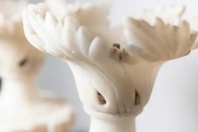 Pair of 20th Century French Alabaster Elements