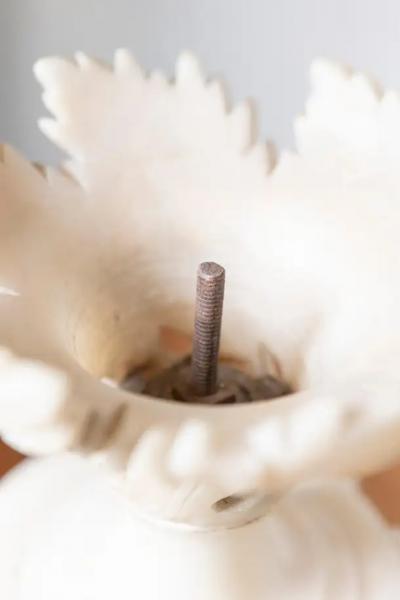 Pair of 20th Century French Alabaster Elements