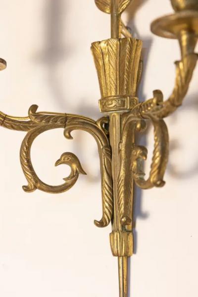 Pair of 20th Century French Bronze Sconces