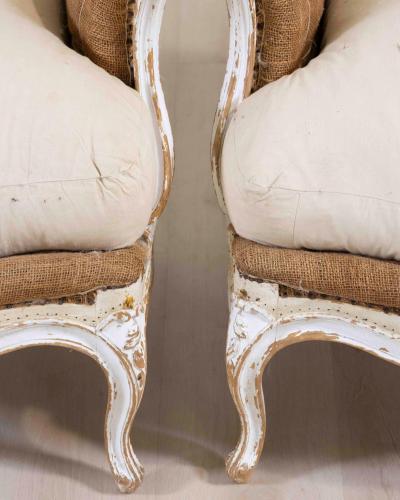 Pair of 20th Century French Chairs Ready to Upholster