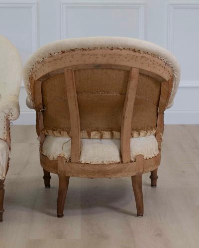 Pair of 20th Century French Chairs Ready to Upholster