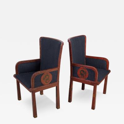 Pair of 20th Century French Chinoiserie Chairs