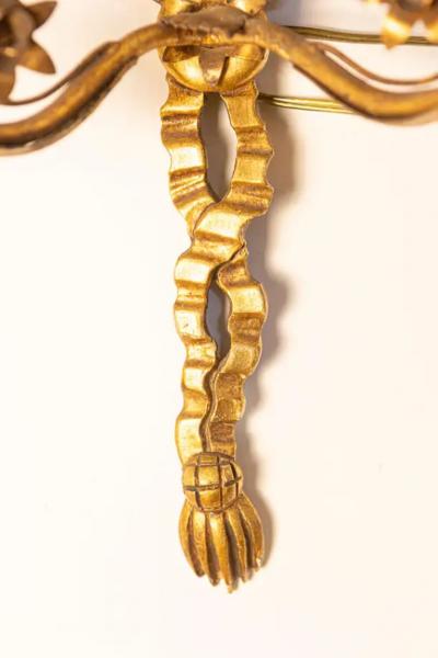 Pair of 20th Century French Gild Wood Sconces