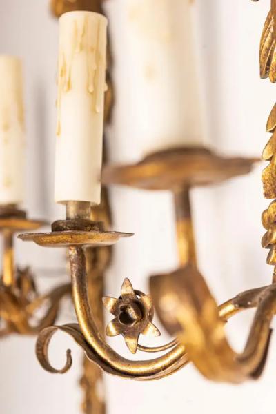 Pair of 20th Century French Gild Wood Sconces