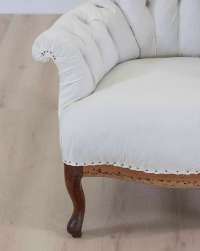 Pair of 20th Century French High Back Chairs Ready to Upholster