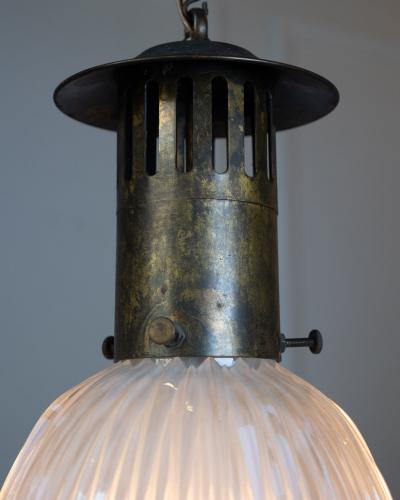 Pair of 20th Century Holophane Pendant Lights