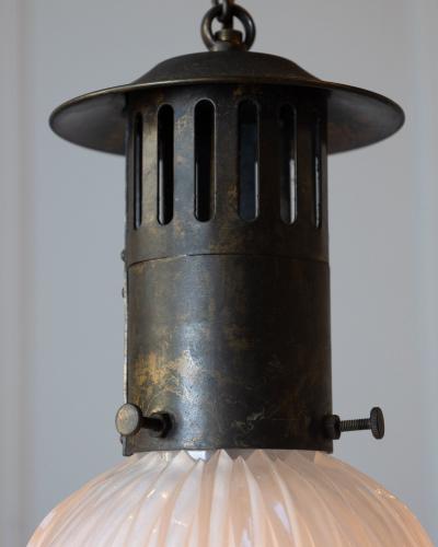 Pair of 20th Century Holophane Pendant Lights