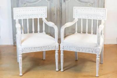 Pair of 20th Century Swedish Gustavian Style Chairs