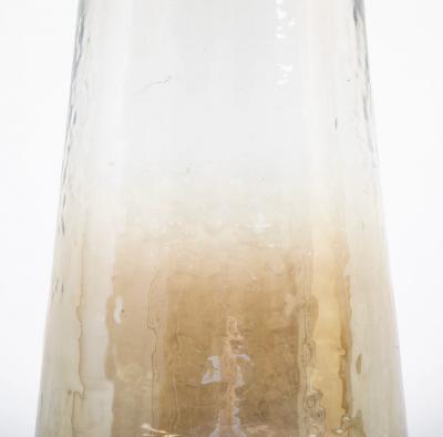 Pair of 20th Century Tapered Baluster Form Mottled Glass Vases