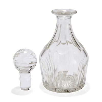 Pair of 20th century English glass decanters