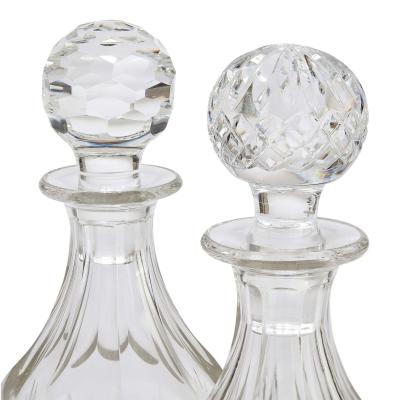 Pair of 20th century English glass decanters