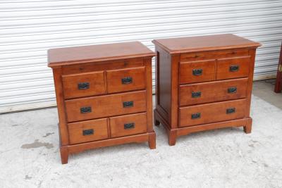 Pair of 3 Drawer Nightstand in Michaels Cherry