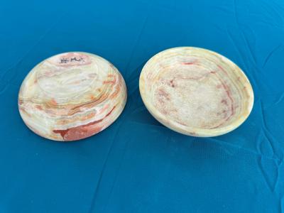 Pair of 4 diameter Onyx Bowls