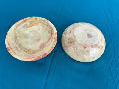 Pair of 4 diameter Onyx Bowls